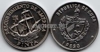 монета Куба 1 песо 1981 год корабль Христофора Колумба "Пинта"