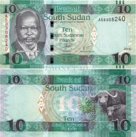 бона Южный Судан 10 фунтов 2016 год