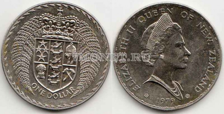 монета Новая Зеландия 1 доллар 1979 год