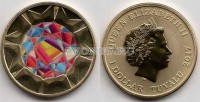 монета Тувалу 1 доллар 2017 год Серия драгоценные камни - Родонит