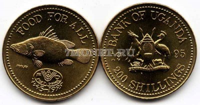 Уганда 200 шиллингов 1995 год FAO