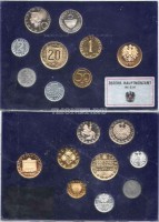 Австрия набор из 8-ми монет и жетон годовой набор 1981 год PROOF