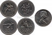 Остров Мэн набор из 4-х монет 1 крона 1984 год XXIII летние Олимпийские Игры, Лос-Анджелес
