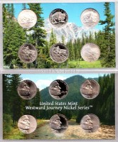 США набор из 6-ти монет 5 центов 2005 год Р,D,S