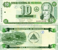 бона Никарагуа 10 кордоб 2002 год