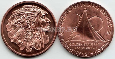 жетон США индейский вождь