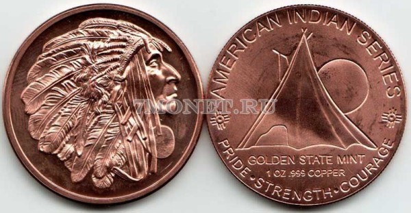 жетон США индейский вождь