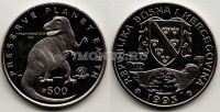 монета Босния и Герцеговина 500 динар 1993 год Тираннозавр Рекс