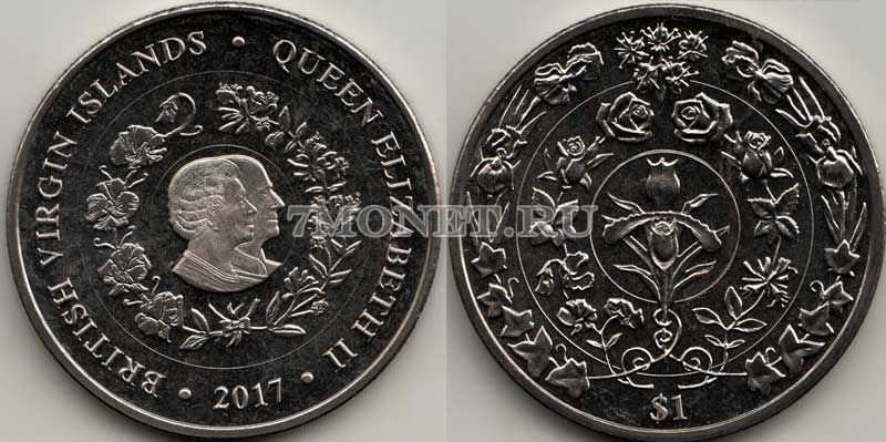 монета Виргинские острова 1 доллар 2017 год Елизавета II