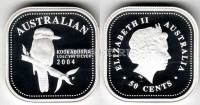 монета Австралия 50 центов 2004 год кукабарра PROOF
