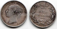 монета Великобритания 1 шиллинг 1883 год Виктория