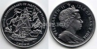 монета Остров Мэн 1 крона 2014 год 200-летие со дня смерти Мэтью Флиндерса (парусник «Инвестигейтор»)